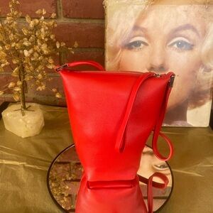 🔥JIL 🔥SANDER 🔥Elegant 🔥Red 🔥Leather Women's Bag🔥